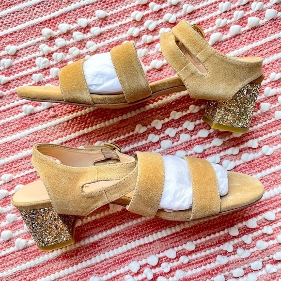 For Love & Lemons x Marais Collab Jardin Glitter‎ Heels Size 10 - Picture 4 of 11